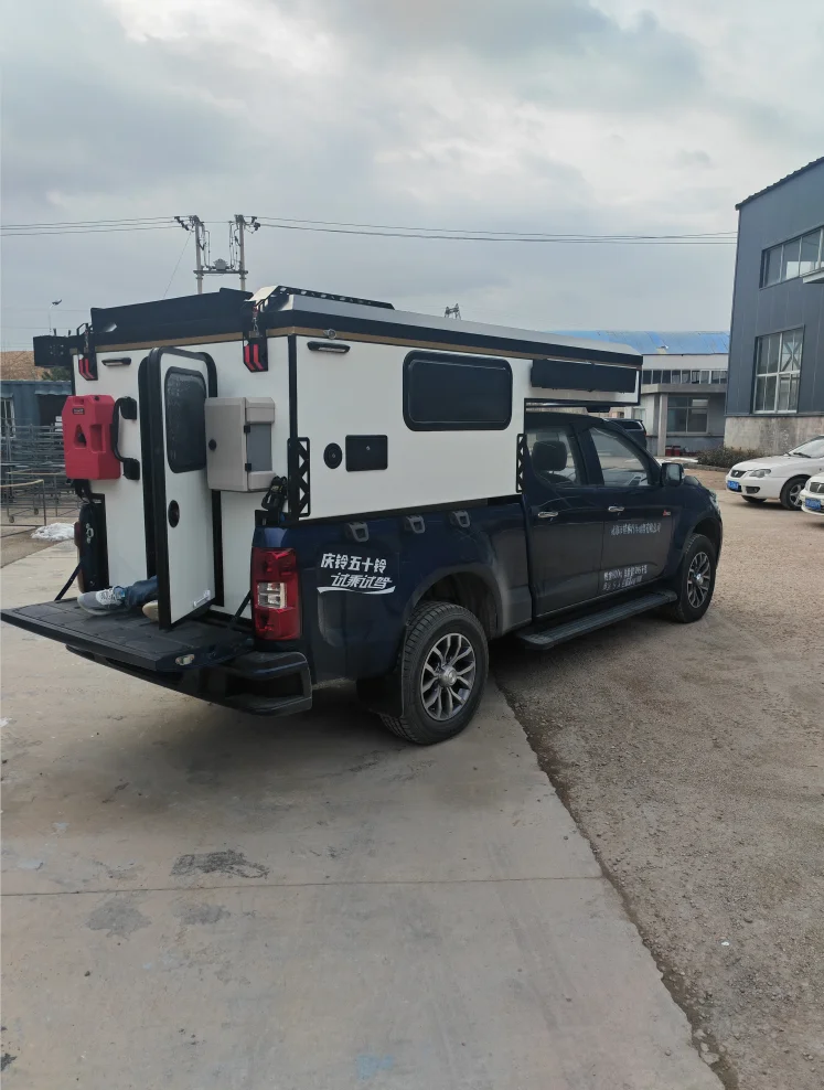 Wholesale Rongtou Pickup Box Camping Trailer Luxury Mobile Off-Road RV For Sale Mobile Off Road Travel Caravan Pickup RV