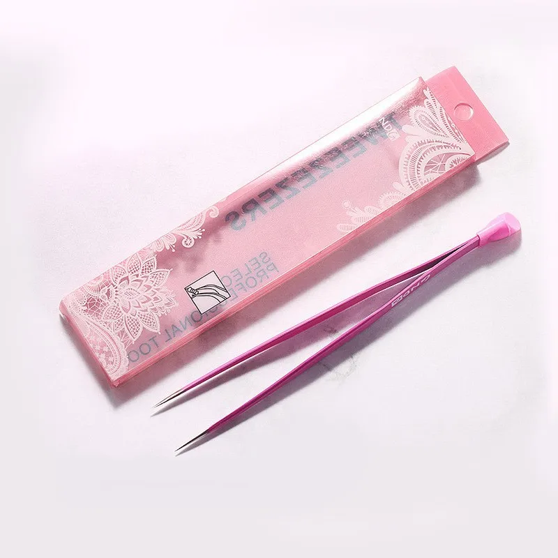 Nail Art Equipment Tweezers With Silicone Pressing Head for 3D Sticker Rhinestones Water Stainless Steel Nails Tool