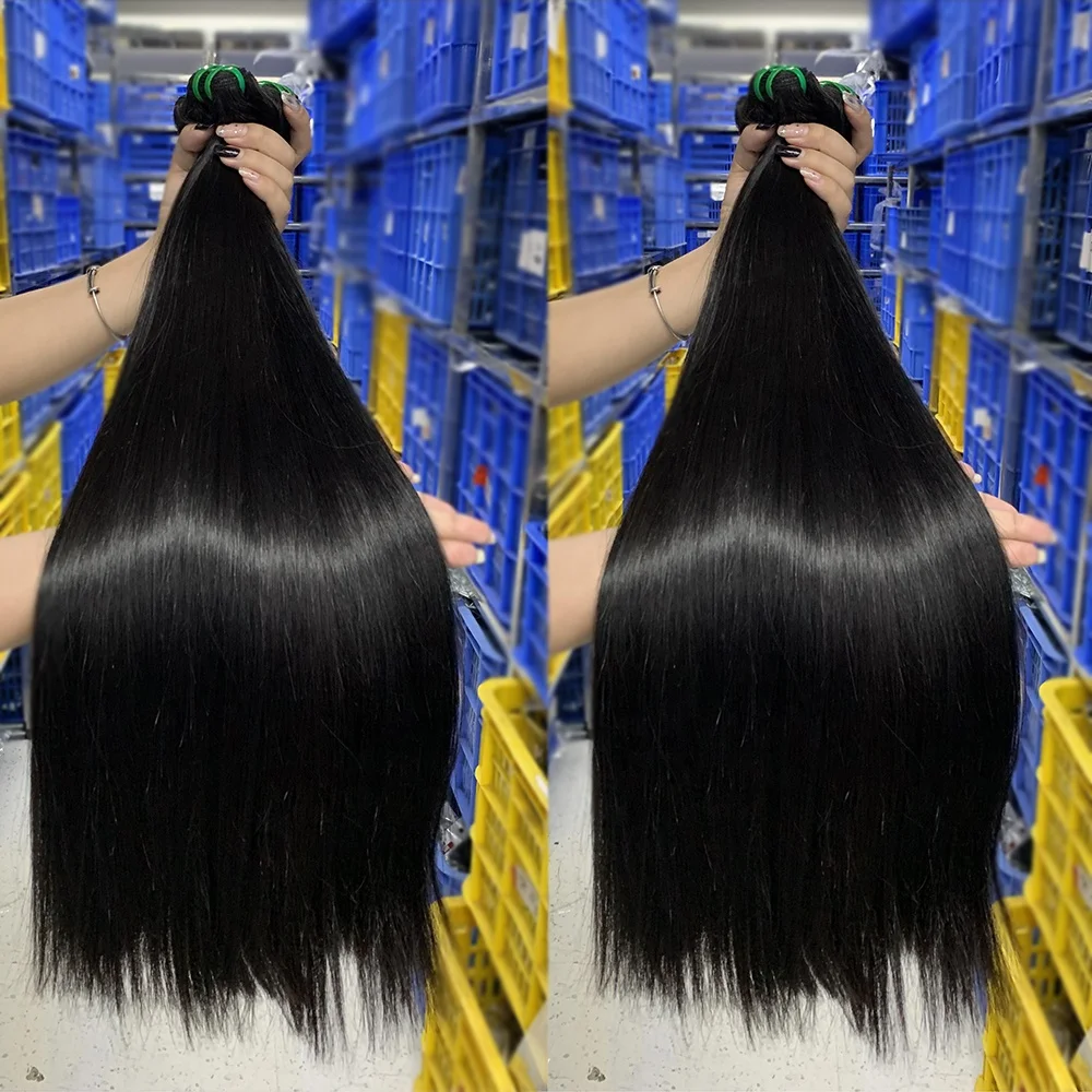Unprocessed Vietnam Virgin Cuticle Intact Hair Bundle Vendors Bulk Double Drawn Weft Raw Indian Temple Human Hair Extensions