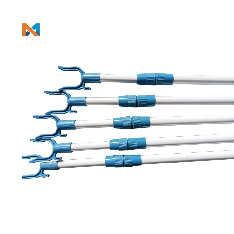 Iron telescopic clothes fork Laundry hanging fork with plastic hook clothes hanger fork