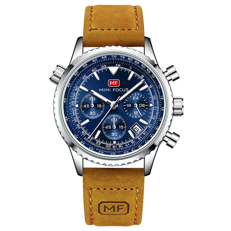 Guangzhou watch wholesale market Mini Focus 0463 reloj watch  leather strap men watch customize your own dial wristwatch (1600790436925)