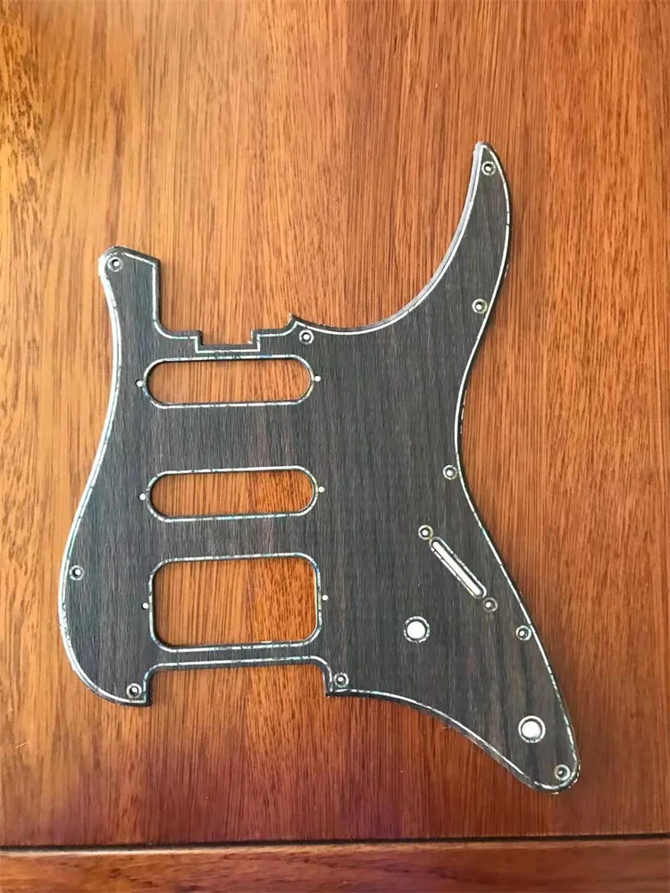 electric LP ST pickguards various natural wood Shell & wood and acrylic inlay Source guitar pickguards manufacturer