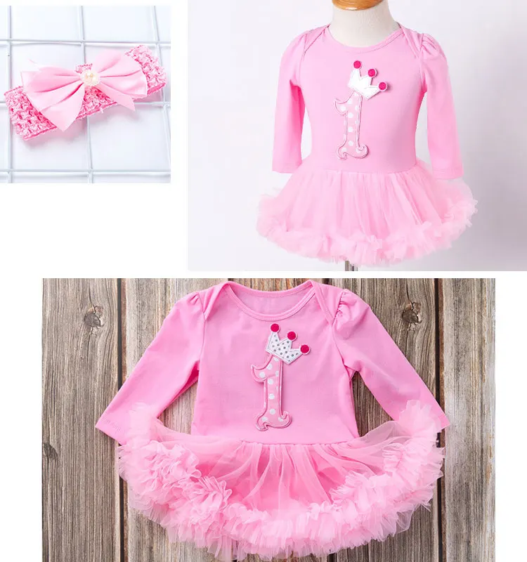 New style 2 years old princess dress for baby girls