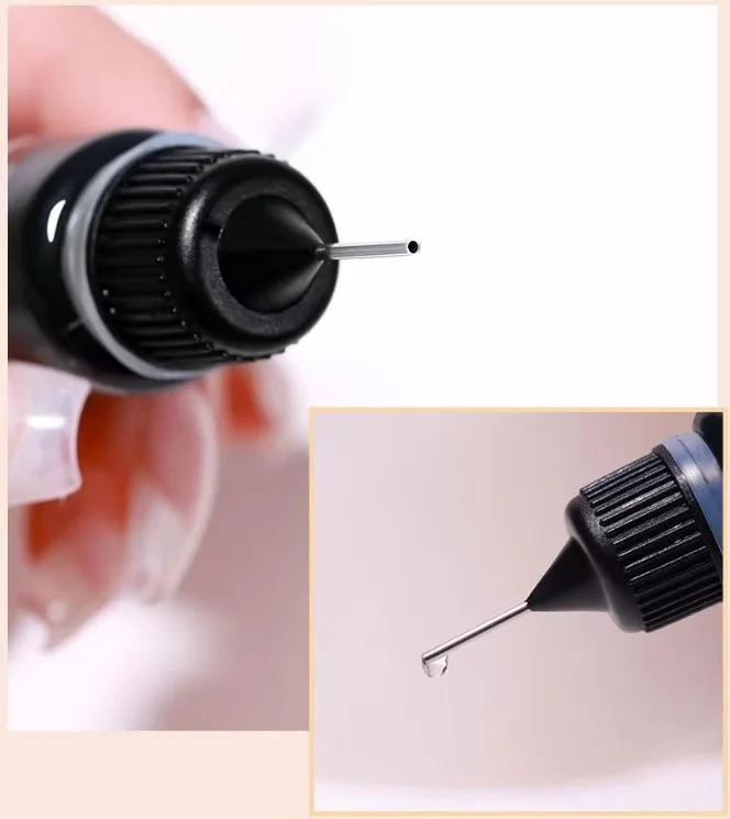 High Capacity Caulking Compound Fixing Gel with Pen Needle Head Professional No-wip Vigorously Sticky Rhinestones Glue