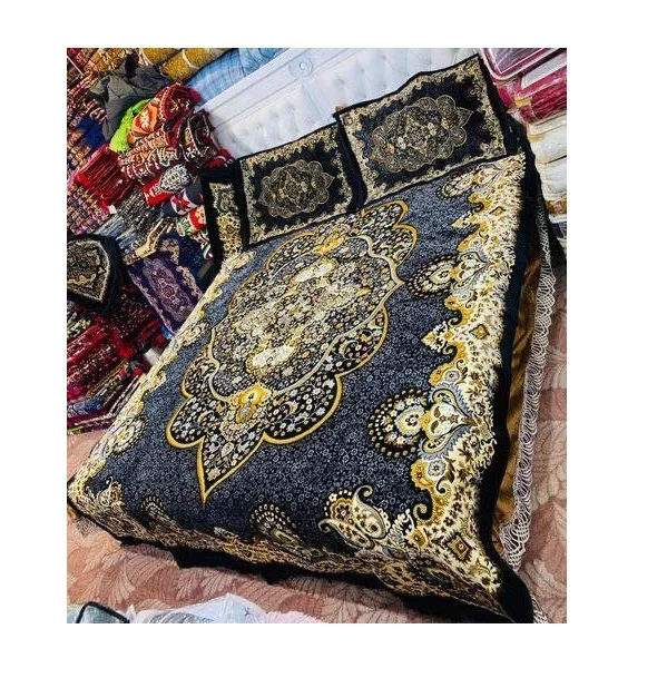 Афганское постельное белье Восточное покрывало 1 комплект из 3 предметов; 225*225 + 2