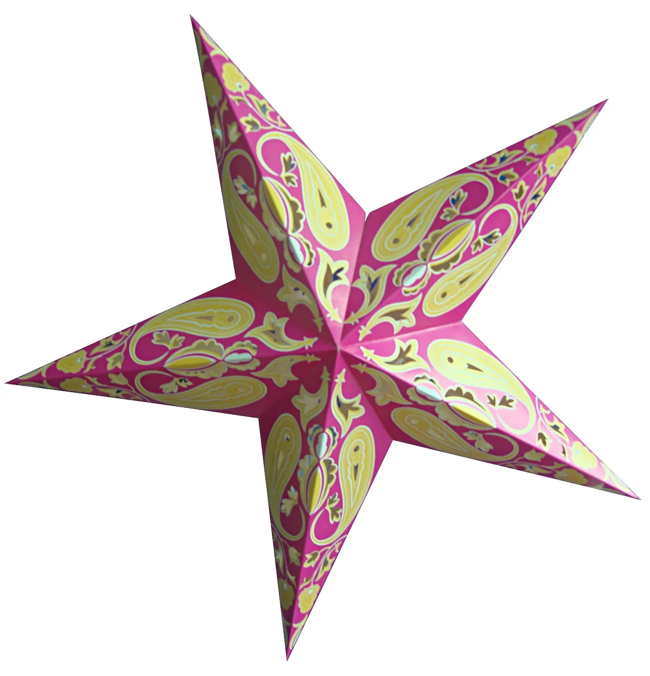 
Fiesta color print decor star paper light 
