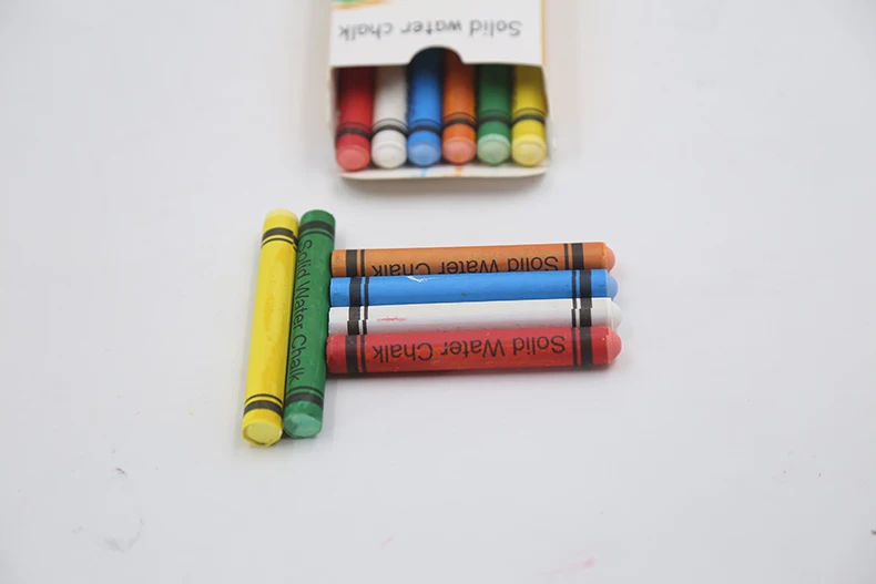 Top Sales School Dustless Nontoxic Chalk Wax 12 Pens Drawing Solid Water Chalk