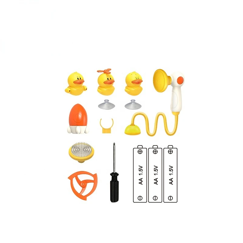 HUADA 2022 Baby Gift Kids Bathroom Bathtub Water Game Electric Duck Toddler Bath Toys Portable Kid Shower Set
