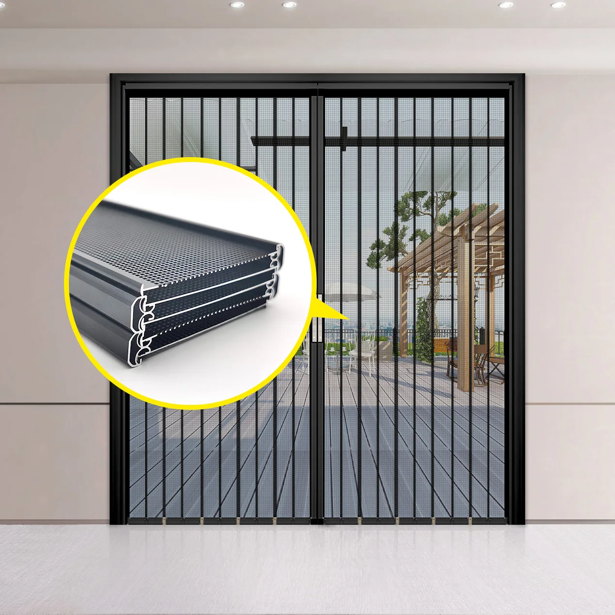 Partition Sliding Door for Kitchen Living Room Clean