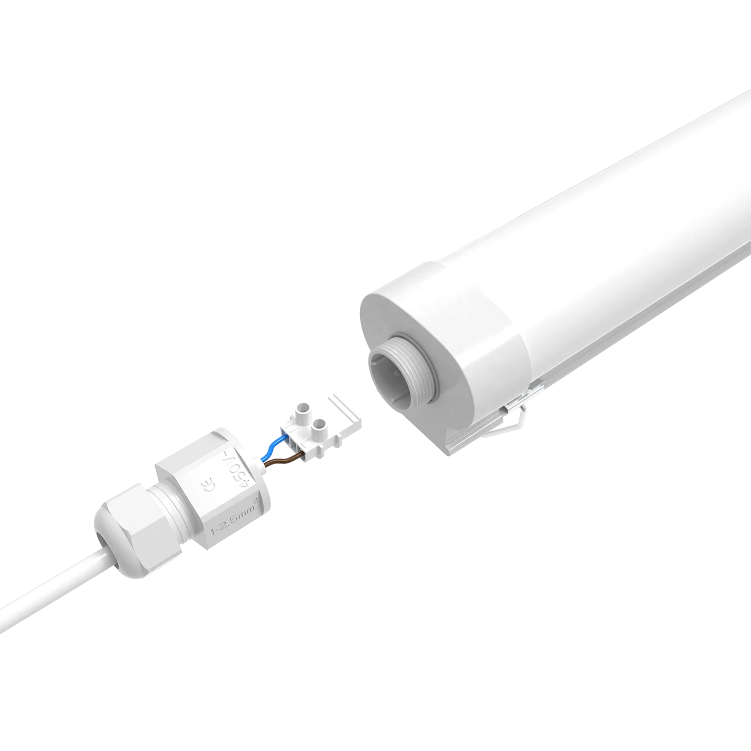 Stock In Germany linkable Two Side Connection IP65 IK08 Led Triproof Light Fixture for Office