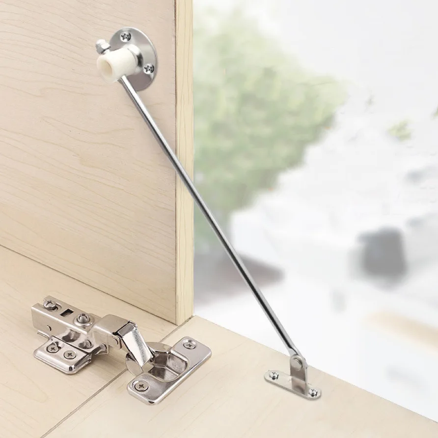 Chrome-plated Cabinet Flap Stay Flap Lift Up Down Guide Slots Folding Door Stays For Kitchen Cupboard Door Tools