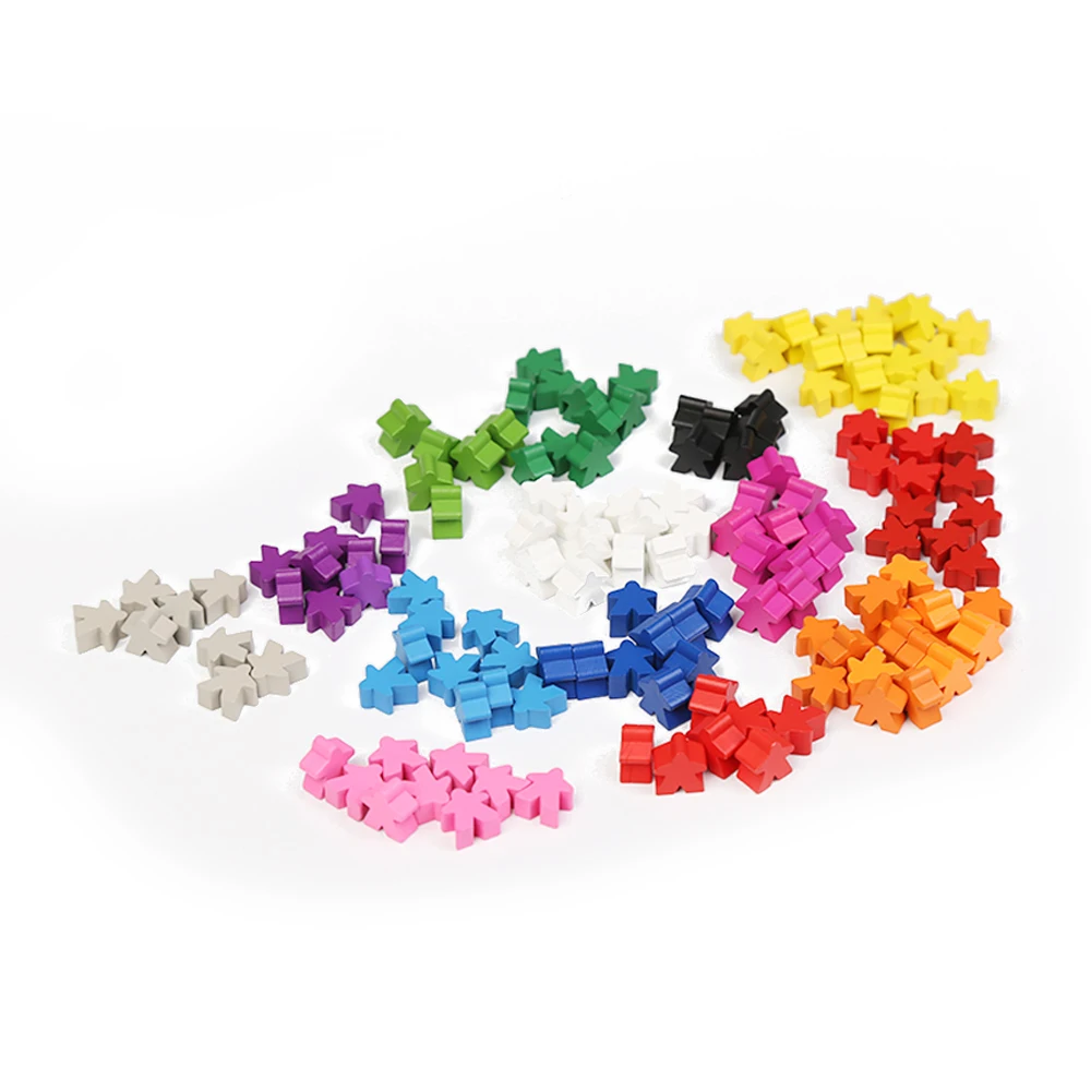 China suppliers high quality meeples for board game mini wooden meeple token meeple