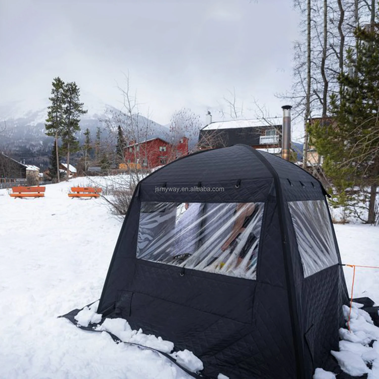 Portable 3 Person Ice Fishing Tent  Insulated Ice Fishing Shelter Thermal sauna tent
