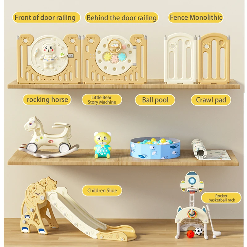 Toddler Safety Fence Child Ball Pool Safety Removable Fence Baby Play Yard Plastic Playpen Baby Protection Fence