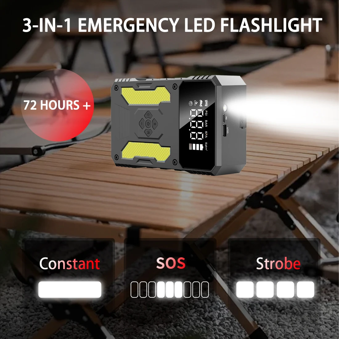 2024 Popular Emergency Jump Starter With 150PSI Air Compressor Lithium Ion Car Battery Car Jump Starter With Air Pump