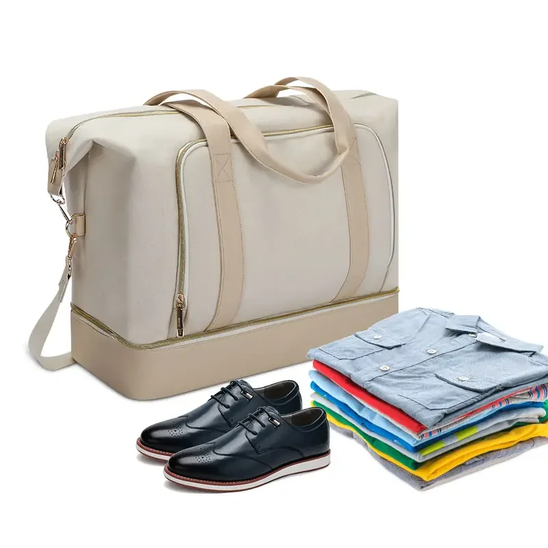 Factory OEM Luxury Designer Travel Weekend Duffel Bag Waterproof Custom Polyester Overnight Bag Large Capacity Tote Gym Bag 2023