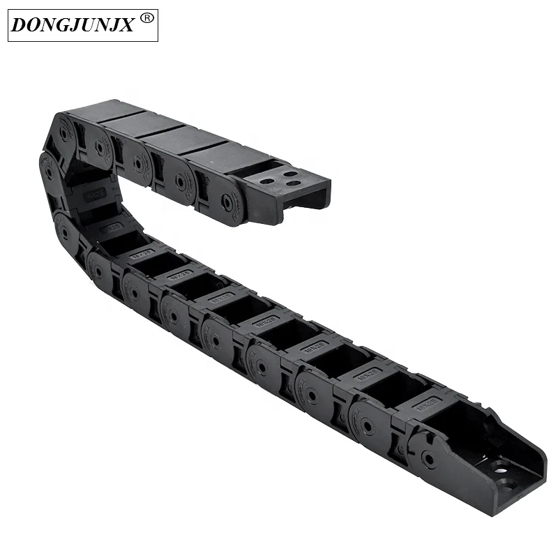 18*37 мм черная настраиваемая конструкция PA66 нейлоновая пластиковая кабельная носитель цепь для станка с ЧПУ.