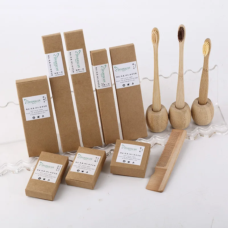 SANHOO Low Cost Customized Bamboo Package Soap Set Disposable Hotel Spa Supplies