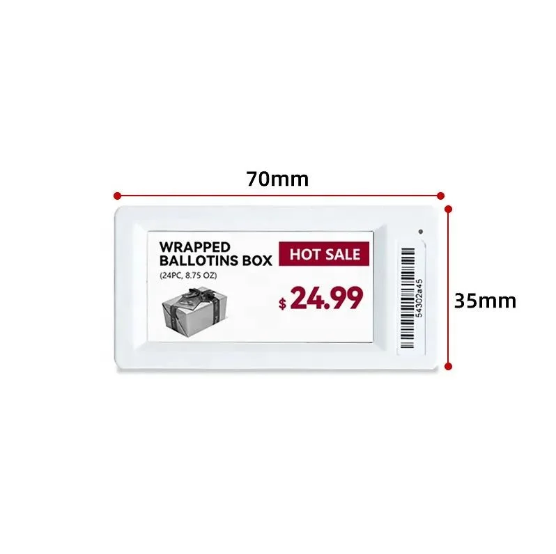 2.4Ghz 2.13 inch Electronic shelf label wireless control ESL label E-ink ESL price tags for supermarket