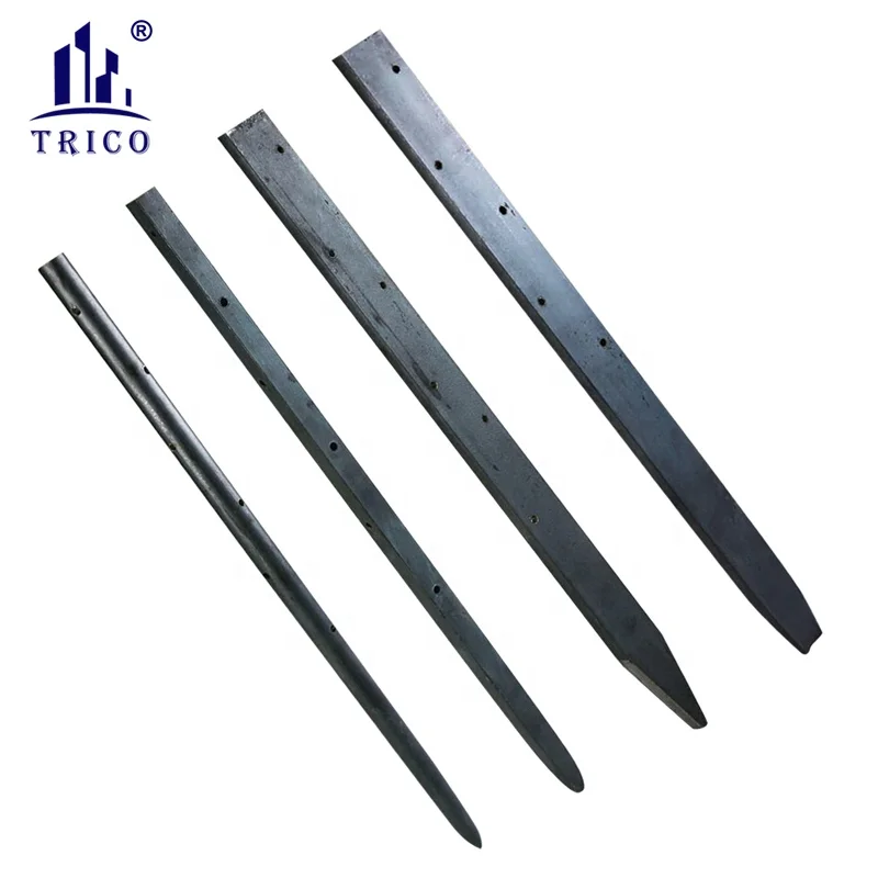 Concrete Forms Steel Round Nail Stake /square/flat Steel Nail Stakes With Holes