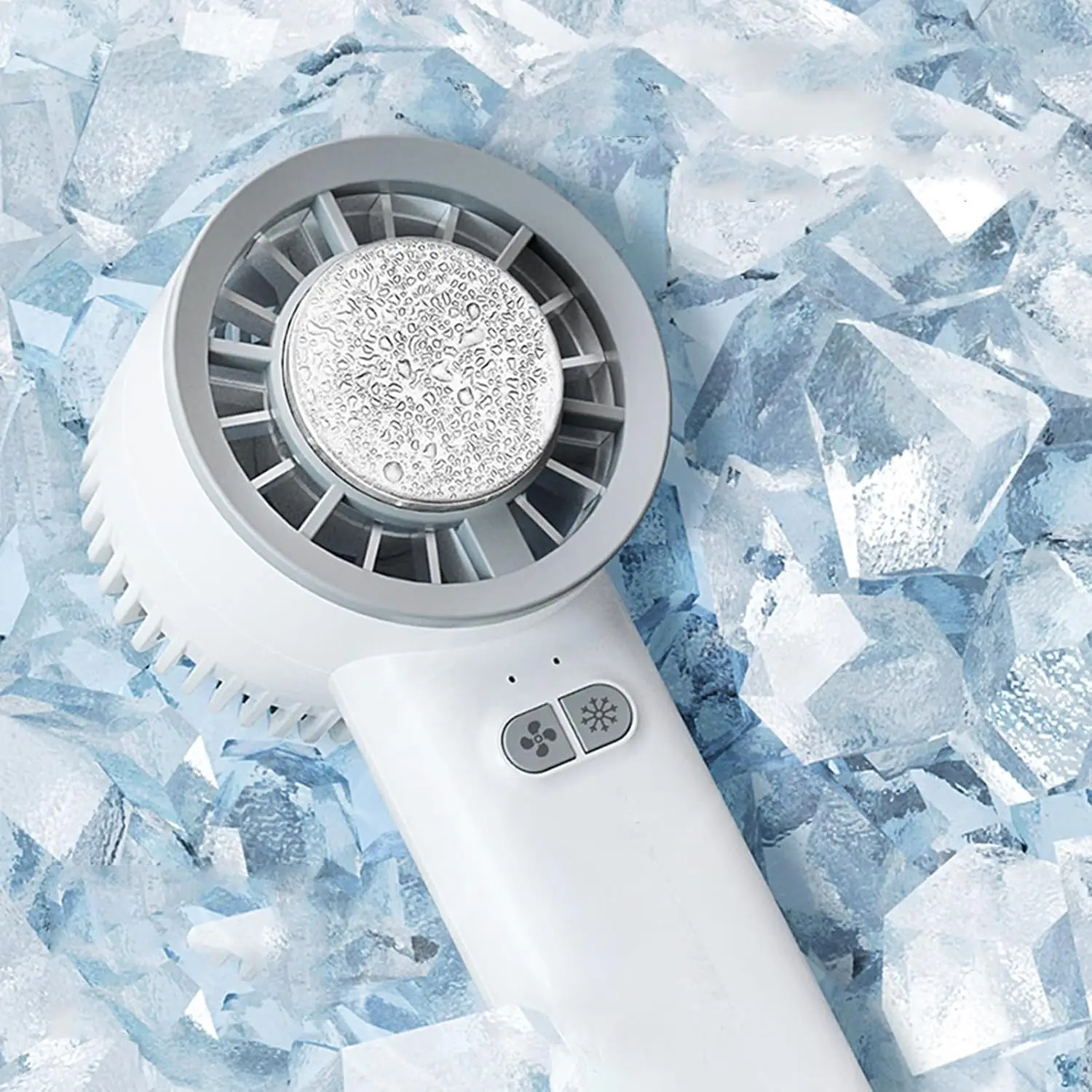 Ice Cooling Handheld Fan 3s Instant Cool Down Refrigerating Ice Rubbing Pad Portable Mini Air Conditioner Fan