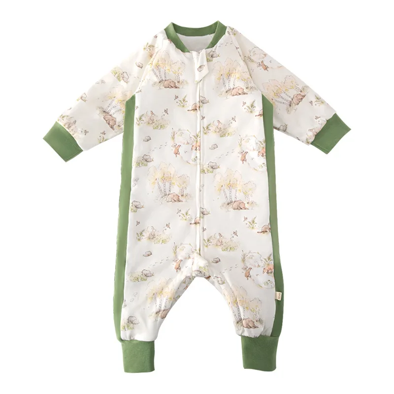 100% Cotton Baby Sleepsuit Kids Baby Sleeping Bags Two Way Zipper Double Layer Baby Sleeping Sacks