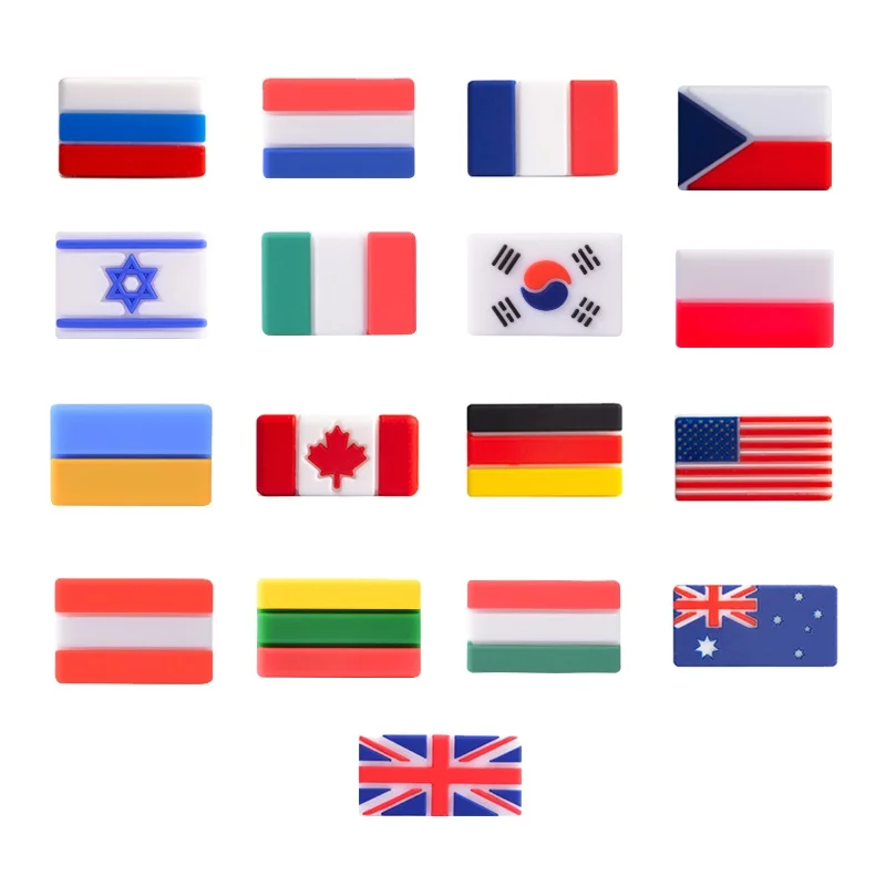 food grade silicone USA Canada Australia 17 countries national flag bpa free silicone focal beads for pens making