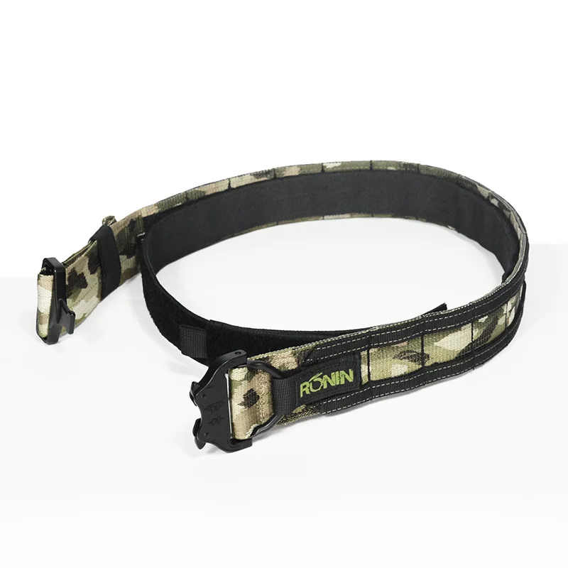 Tactical Belt 1.5 Inch Waist Belt Adjustable Style Nylon Webbing Rigger Belt with Quick-Release Gear Clip Metal