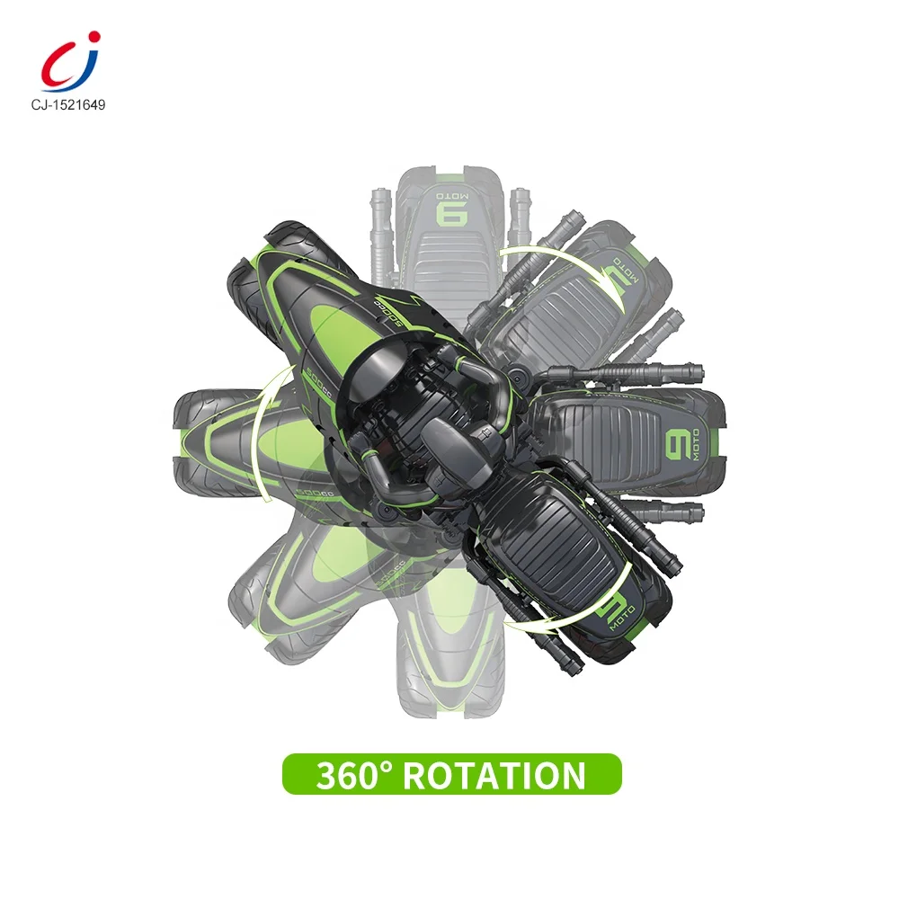 Chengji best sale 2.4G speed RC motorbike vehicle 360 degrees rotating remote control drift stunt motorcycles for kids