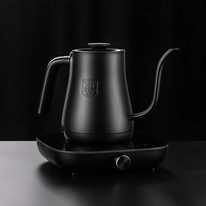 2021 New Style v60 1500ml Black Stainless Steel Electric  Temperatures Control Setting Gooseneck Kettle For Pour Over Coffee Tea