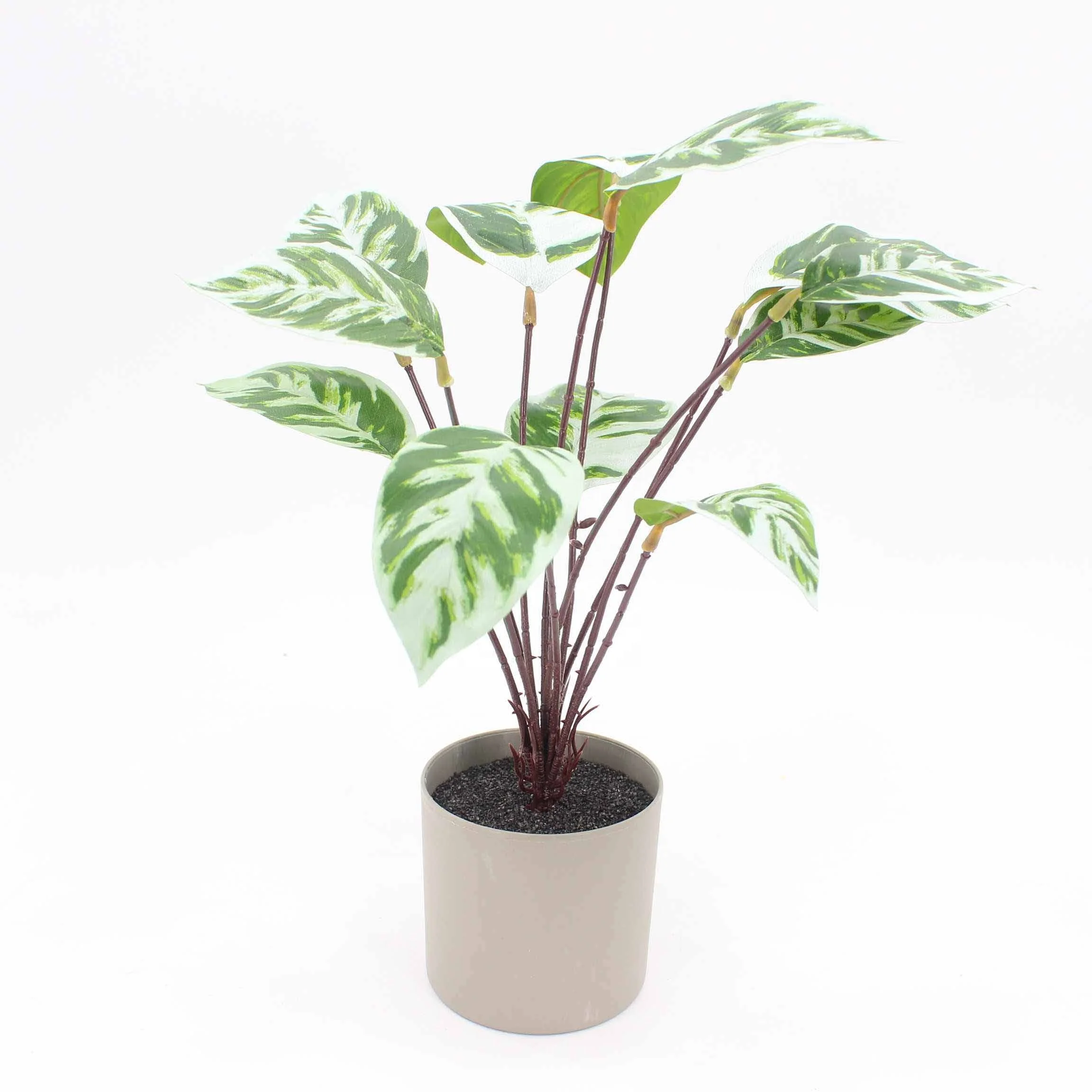 Wholesale home Decoration Artificial Potted Tree Leaf Monster leaves bonsai Palm Foliage Artificial Plant