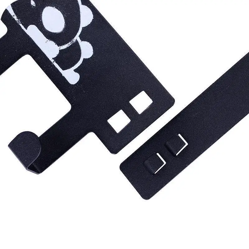 Panda Clothes Hanger Nail-Free Door Back Storage Rack with Seamless Towel Rack for Shoes Hats Apparel