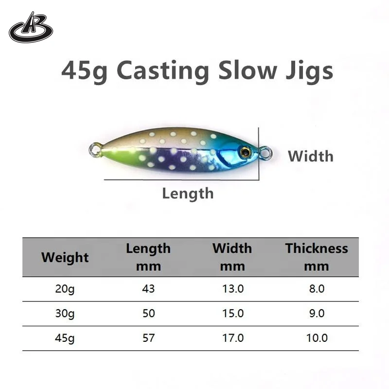 fishing bait lures 20g 30g 45g metal jig lure jigs fishing artificial fishing lures