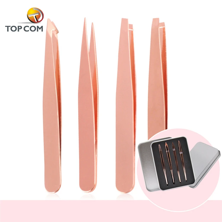 Инструменты для ухода за бровями профессиональный набор пинцетов из розового золота