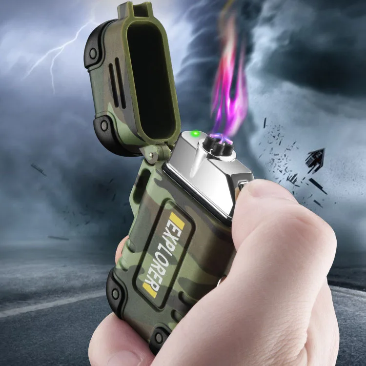 electronic usb rechargeable double arc torch waterproof cigar cigarette candle fire lighters electric custom logo wholesale bulk