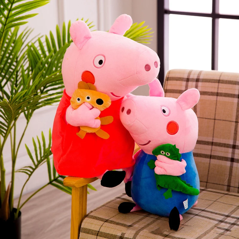 New 25cm Most Popular Famous Cartoon Plush Dolls Anime Stuffed Peppas Pink Pig Plush Toys For Kids