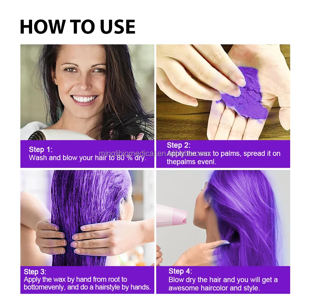 Fast Effect Hair Coloring Wax Cosmetics Manufacturer Semi Permanent Hair Wax Wholesale Wax To Paint Hair