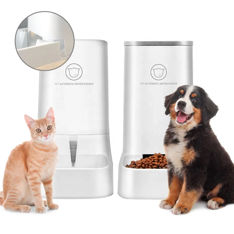 gravity automat pet cat dog waterer food feeder pet automatic feeder Cat Water Dispenser