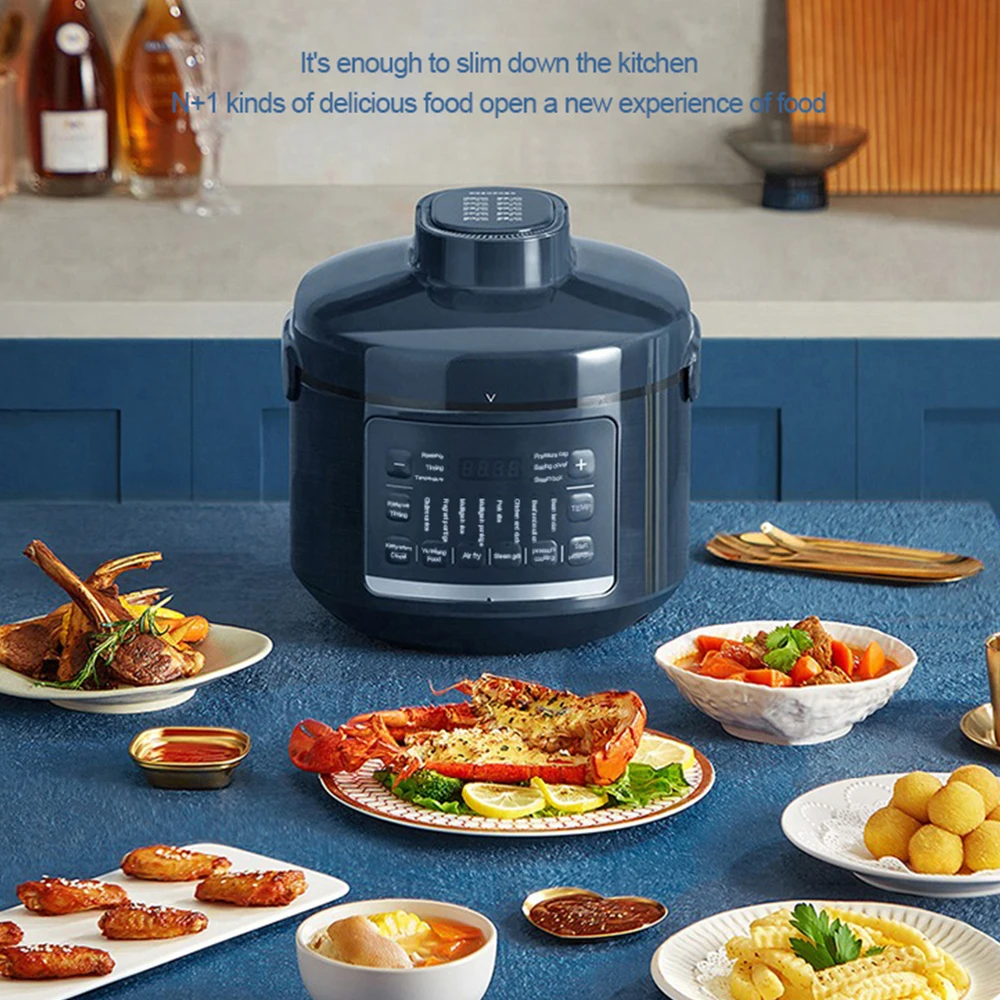 Two Lids Kitchen Appliance Oil Free Multi 2 in 1 Air fryer Pressure Cooker