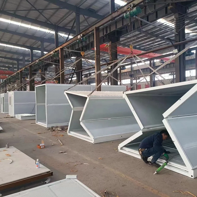 Fast build prefab house 20ft 40ft modular folding container house camping Shop foldable small tiny container house home office