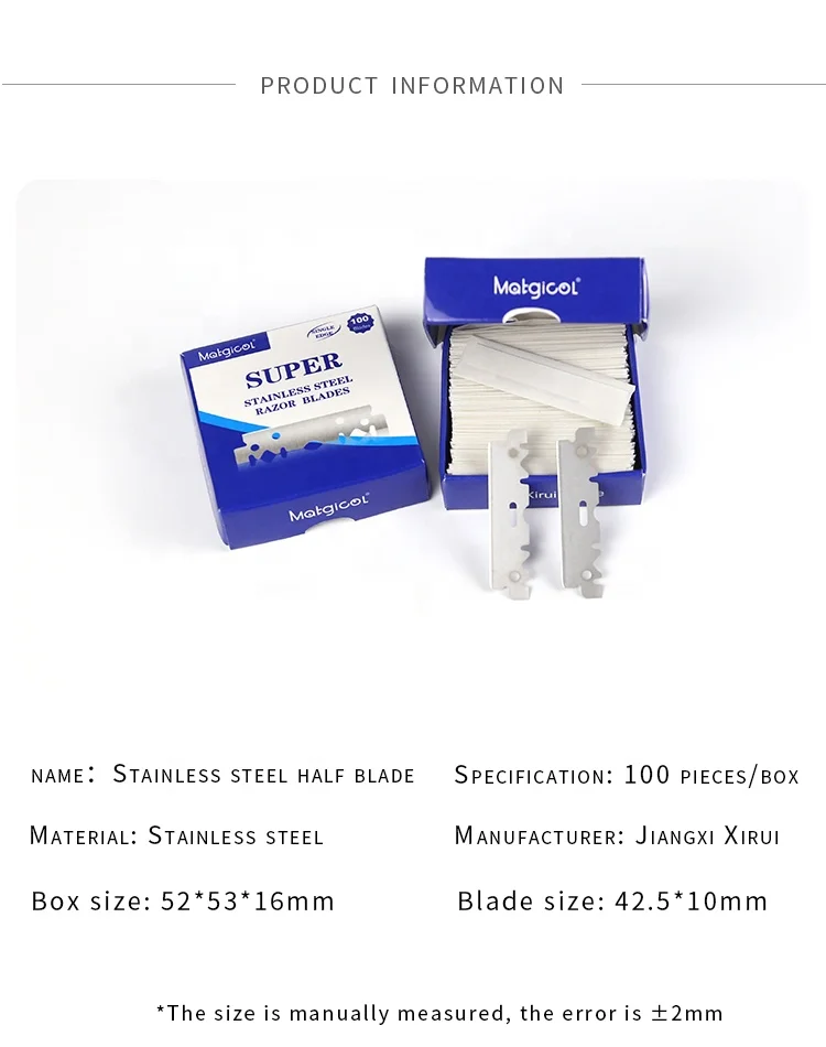Wholesale Barber Shaving Mens Stainless Steel Safety Half Single Edge Razor Blade