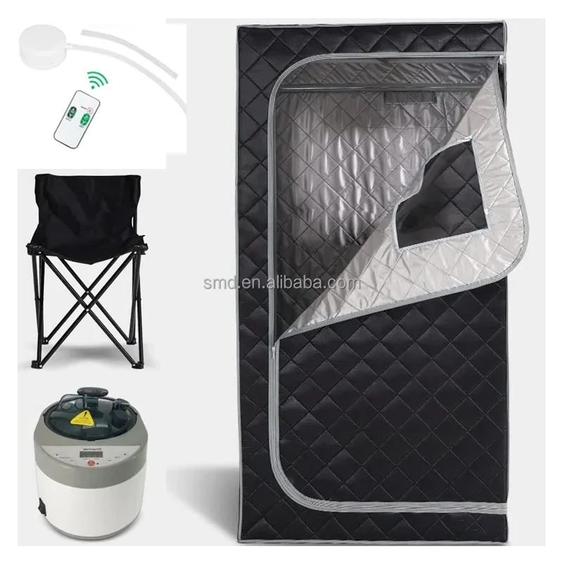 Smartmak Portable Steam Sauna Weight Loss Slimming Body Full Body Sauna Room With Chair