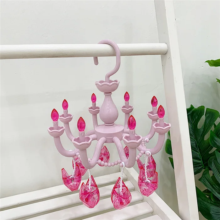 personalized Korean style girl heart retro crystal chandelier Plastic tie hanger decorative frame plastic home hanger