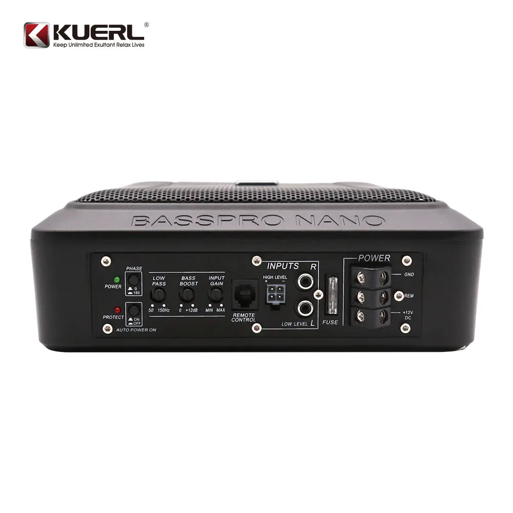 Factory wholesale 12V car active subwoofer 7*10 inch 600W high power pure bass seat subwoofer