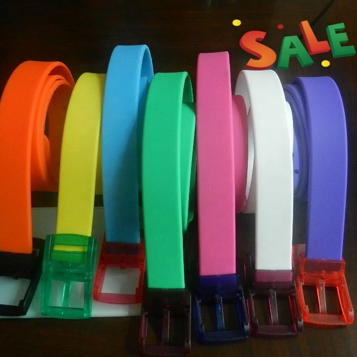 Custom High Quality Silicone Waist Belt Cut-to-Fix Adjustable Golf Rubber Belts Factory Made Directly