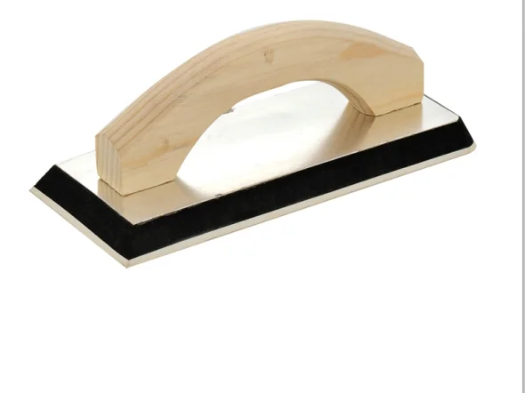 float trowel with wooden handle