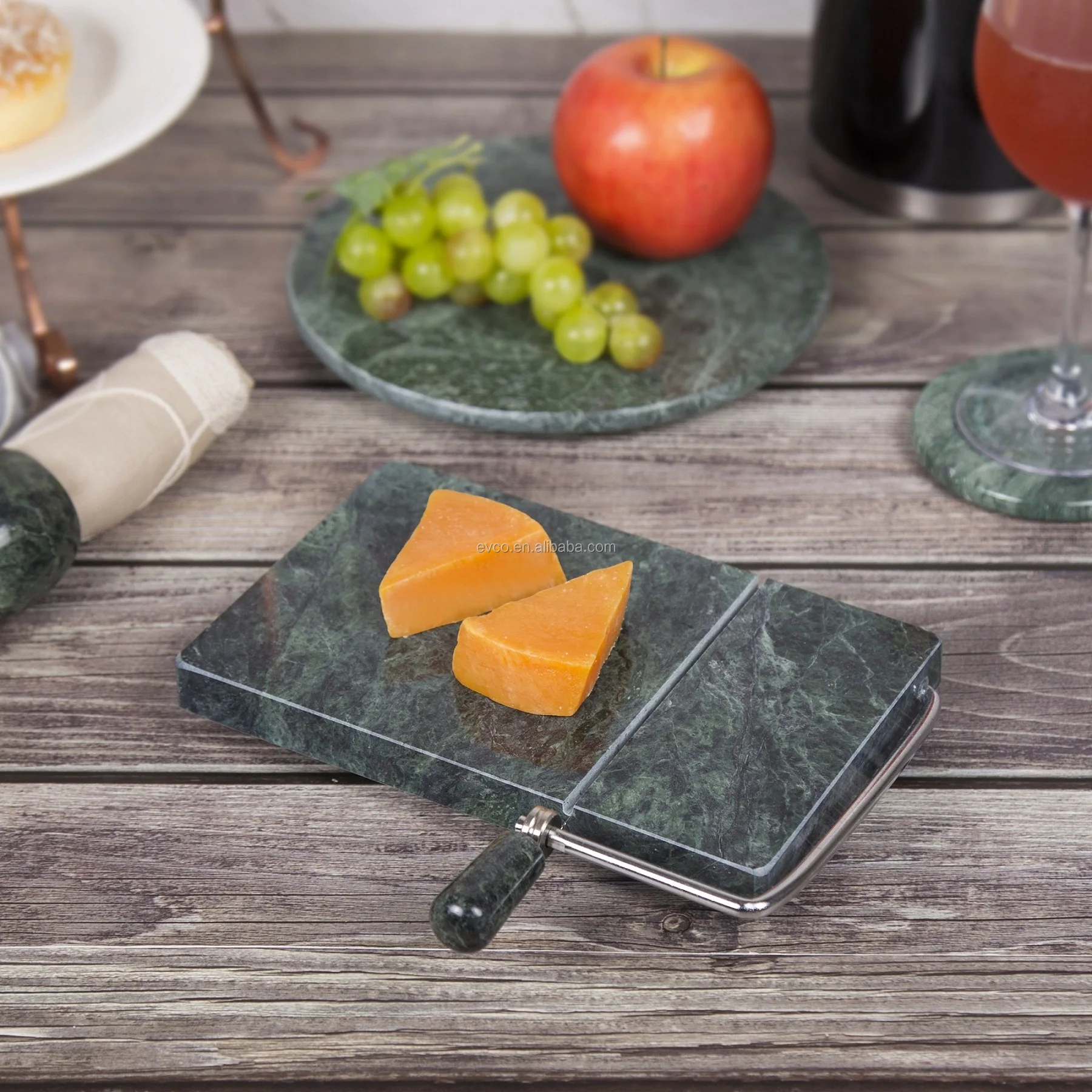 Natural Green Marble Cheese Slicer