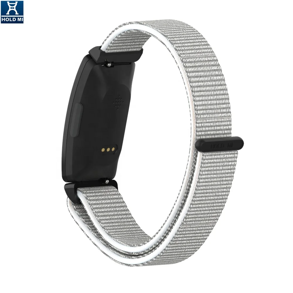Nylon Watch Band HOLDMI High Quality Low Price 70511 Series Seashell Color 14 Mm for Fitbit Inspire Nylon Loop Hold MI Sport