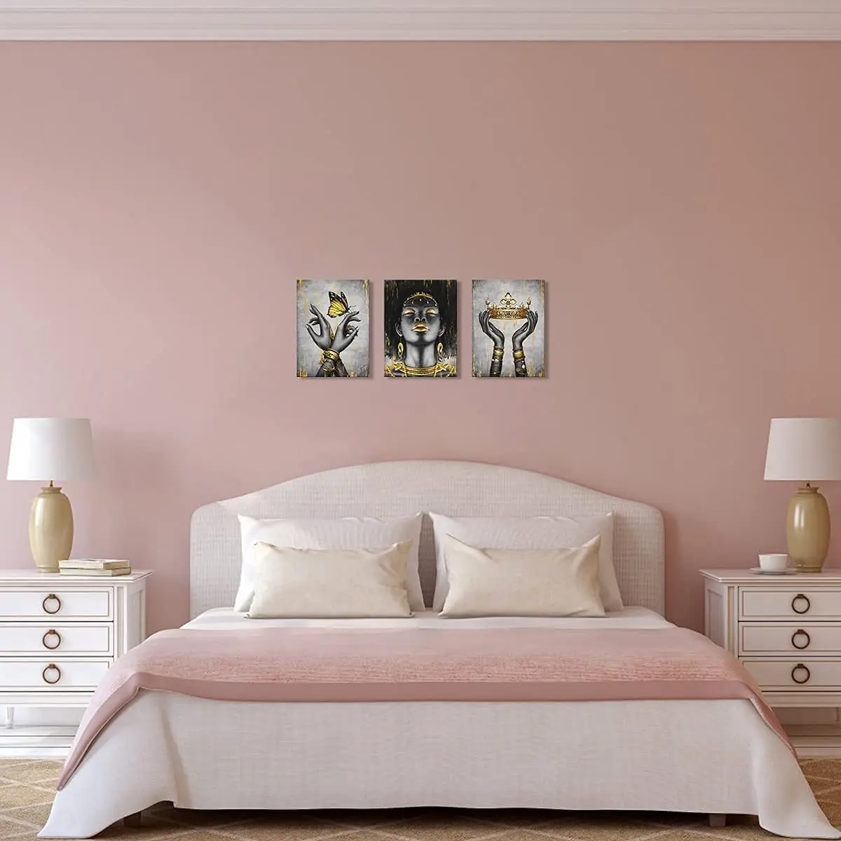 Modern Artwork Home Decoration Oil Painting Three Pieces Hand Painted Artwork Canvas Wall Art hand portrait oil painting