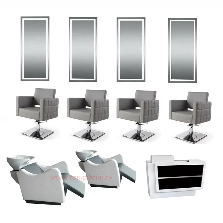 European Hotsale wholesale led takara grey barber chair salon furniture